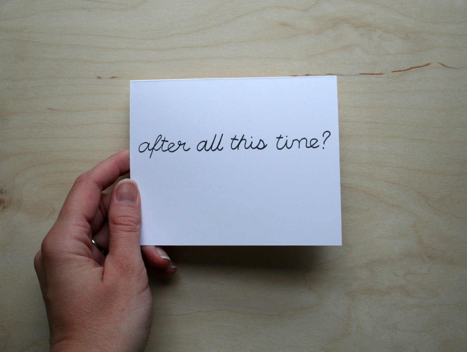 always -- Harry Potter card.