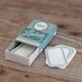 box labels - self adhesive - vintage design look - dark turquoise - LAB301B