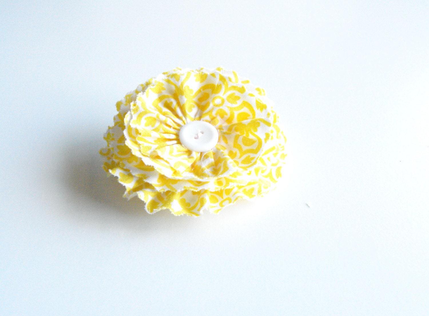 Girls Hair Flower, Girls Hair Clip, Girls Hair Accessory, Toddler Hair Clip, Childrens Accessory, Lemon Yellow, Spring, Golden