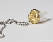 Human Tooth with Liquid Gold - Necklace