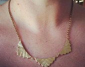 Deco Necklace : Raw Brass