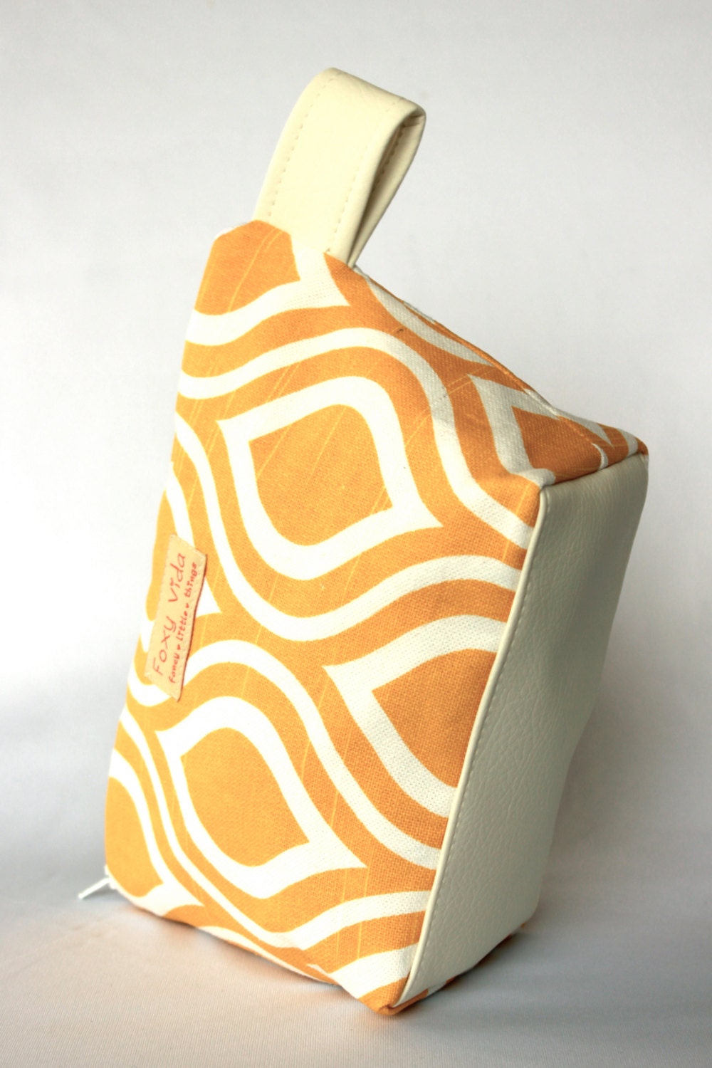 Gypsy Bag, Makeup Bag, Wet Bag with Waterproof lining Yellow Color Block