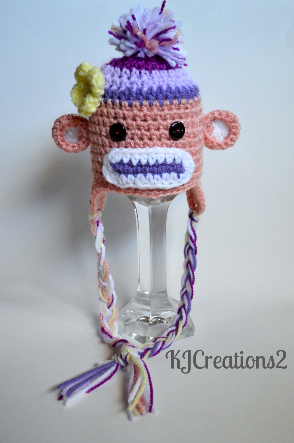 Multi-color- Sock Monkey Hat