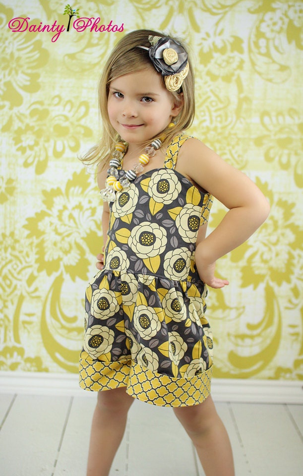 Rayna's Retro Romper PDF Pattern sizes 6/12 months to 8 girls