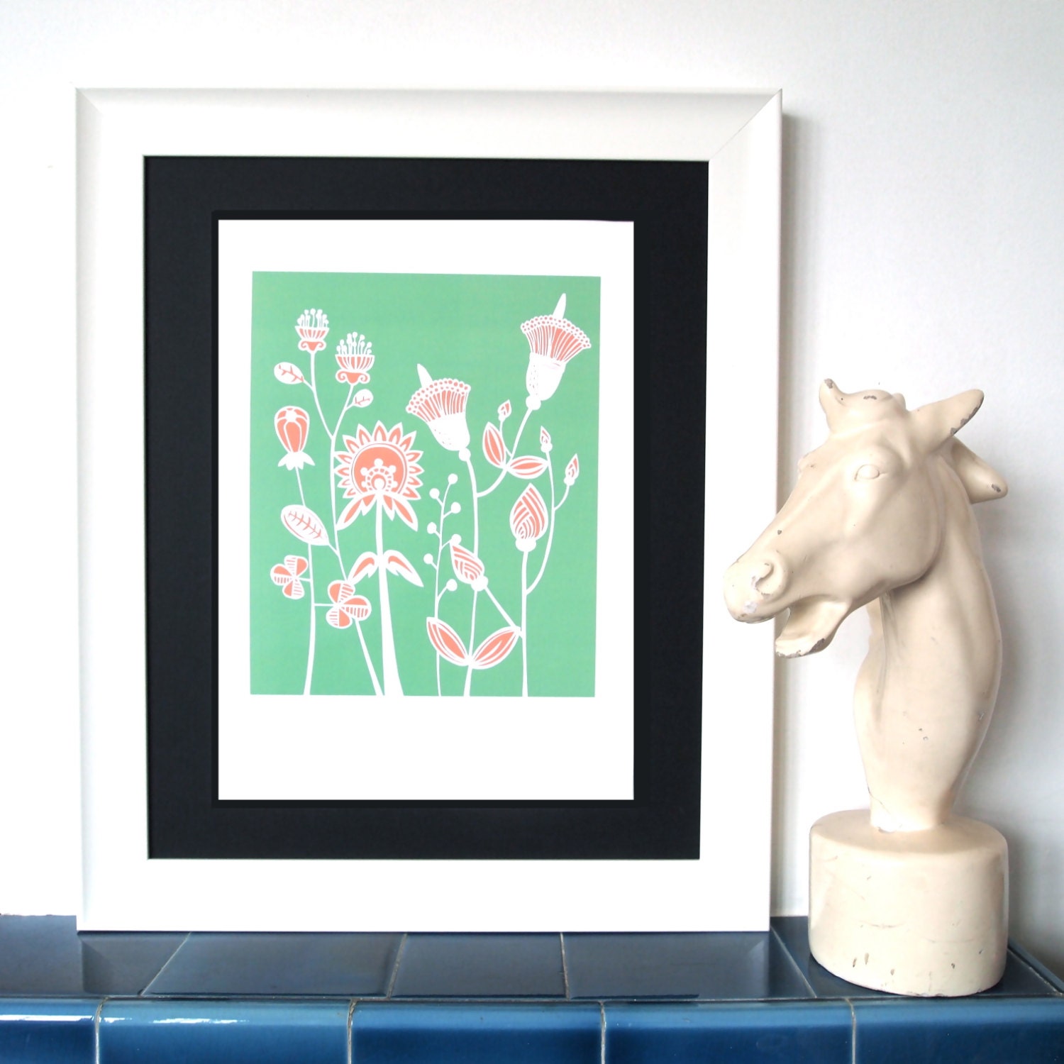 Mint Meadow A3 print