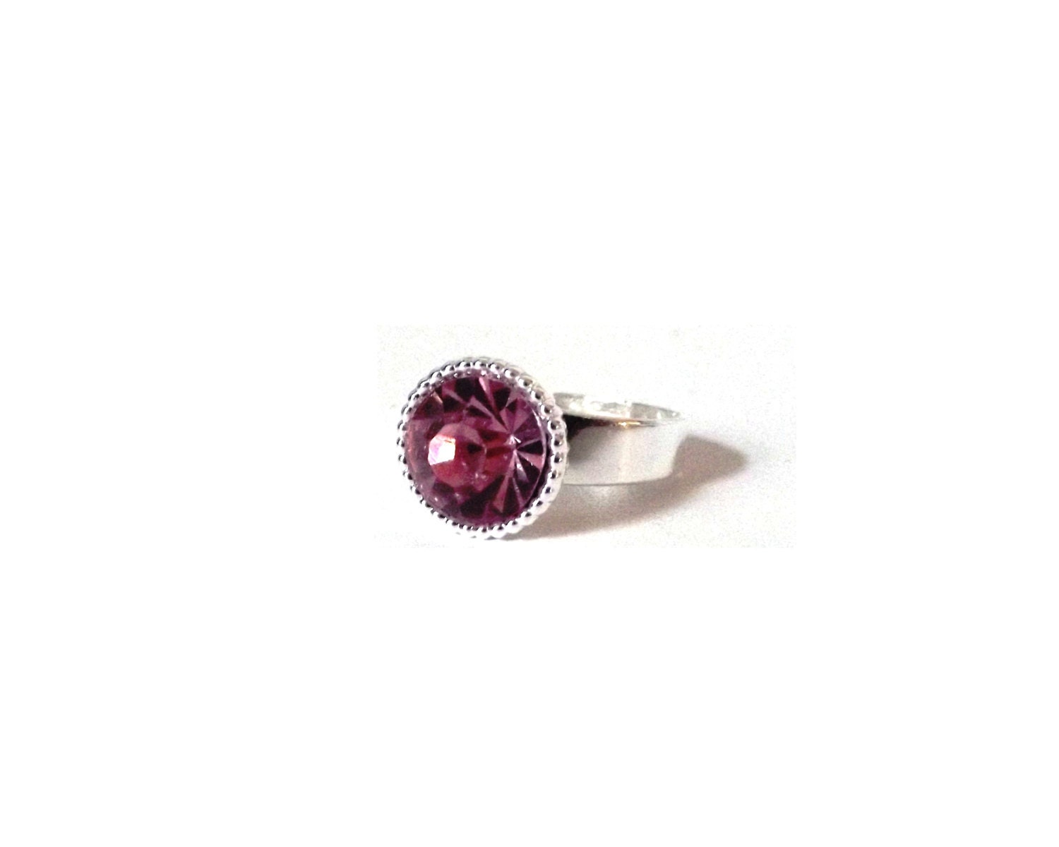 Handmade Rose Crystal Ring (Adjustable)
