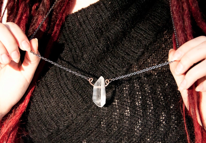 Rough Clear Quartz Necklace
