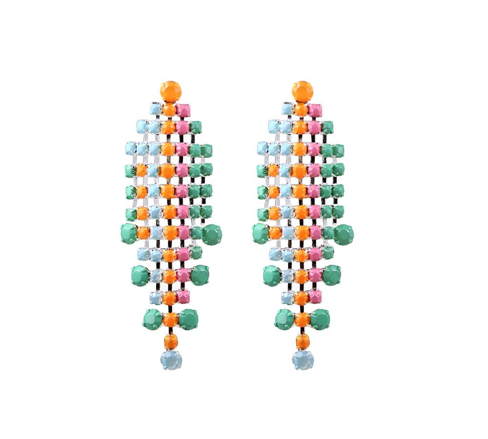 Neon Pastel Striped Earrings