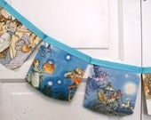 cinderella bunting banner, repurposed children story book, nursery bedroom / birthday garland, gift under 20