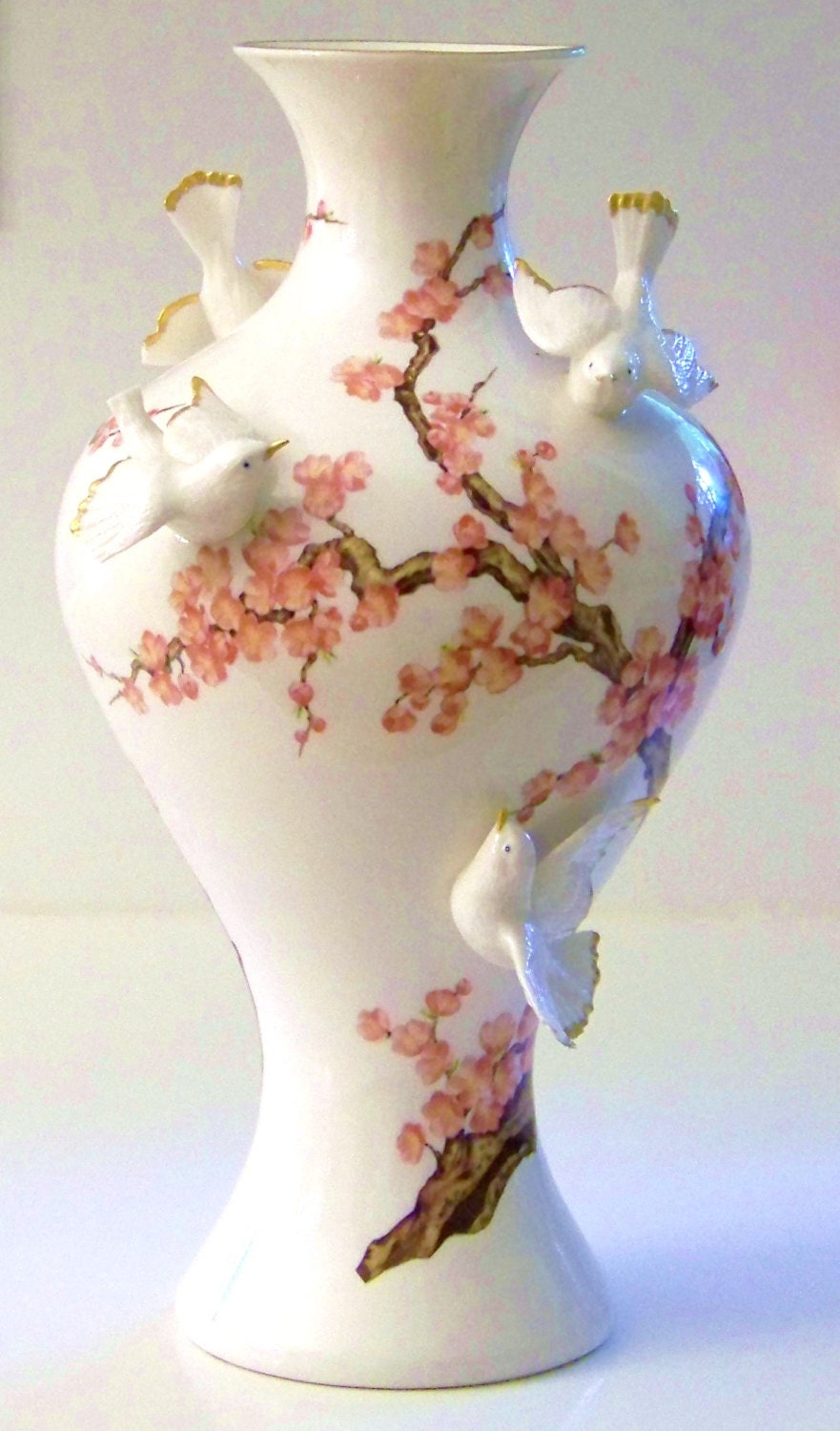 Vintage Franklin Mint Porcelain "Vase of the Emperor's Nightingale"