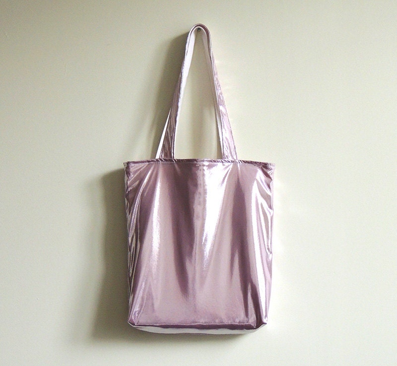Metallic Pink Slim Tote Bag - lilyshih