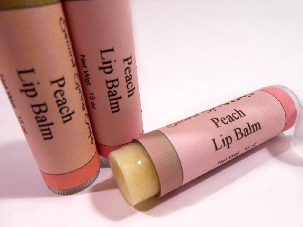 Creamy Peach Lip Balm with Beeswax