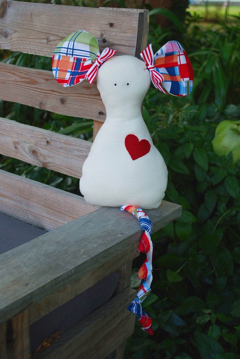 Soft Stuffed Toy Mouse for Kids with Red Heart