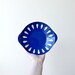 Vintage Cathrineholm Lotus Tab Handled Plate - Cobalt and White