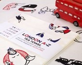 London Alphabet Tea Towel (Dish Cloth)