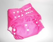 Pocket Diaper - One Pink Polka Dot Cloth Diaper