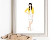 Though Very Humble : Custom Paper Doll Portrait Illustration