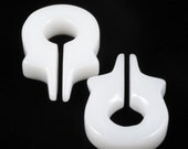 White Jade Winged Naga Ear Weights