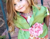 Ruffled Bolero Jacket in Green