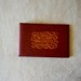 1970s photo ALBUM maroon red wine leather like binder with gold detail