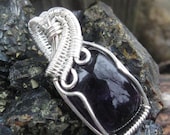 Amethyst Wire Wrapped Pendant in Sterling Silver