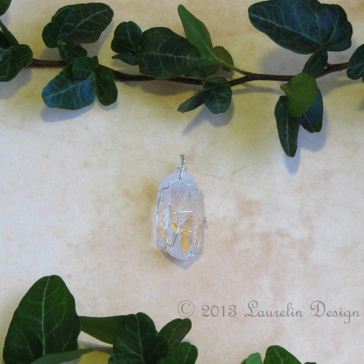 Rock Crystal Silver Pendant