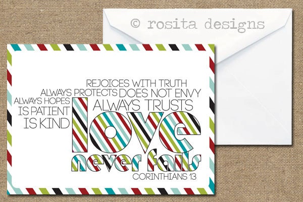 love never fails love wedding valentine anniversary religious card