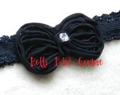 Custom Couture Black Bow Headband