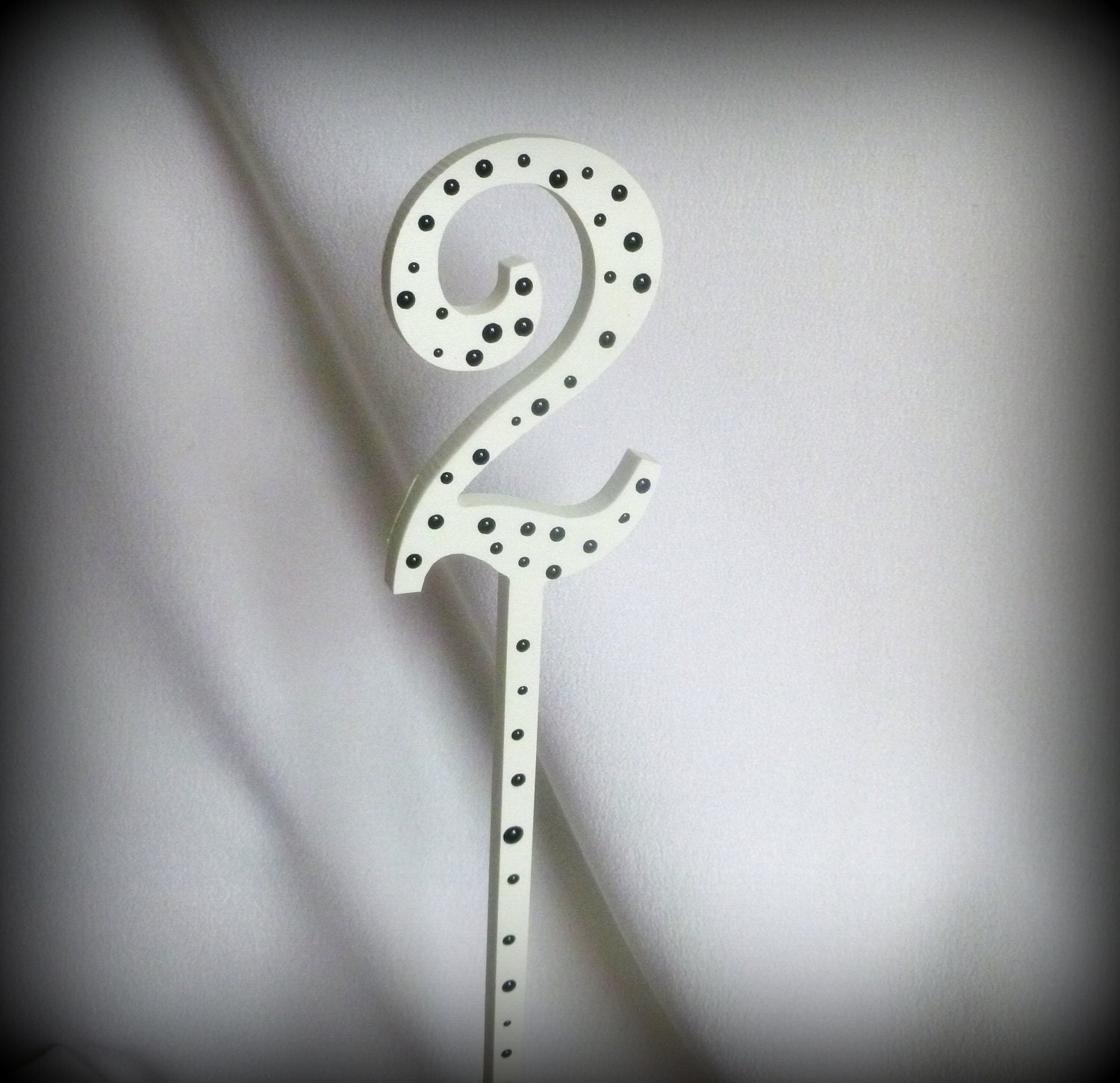 Polka Dot Wedding Table Number, Custom Made