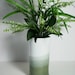 Ombré cylinder vase in green celadon