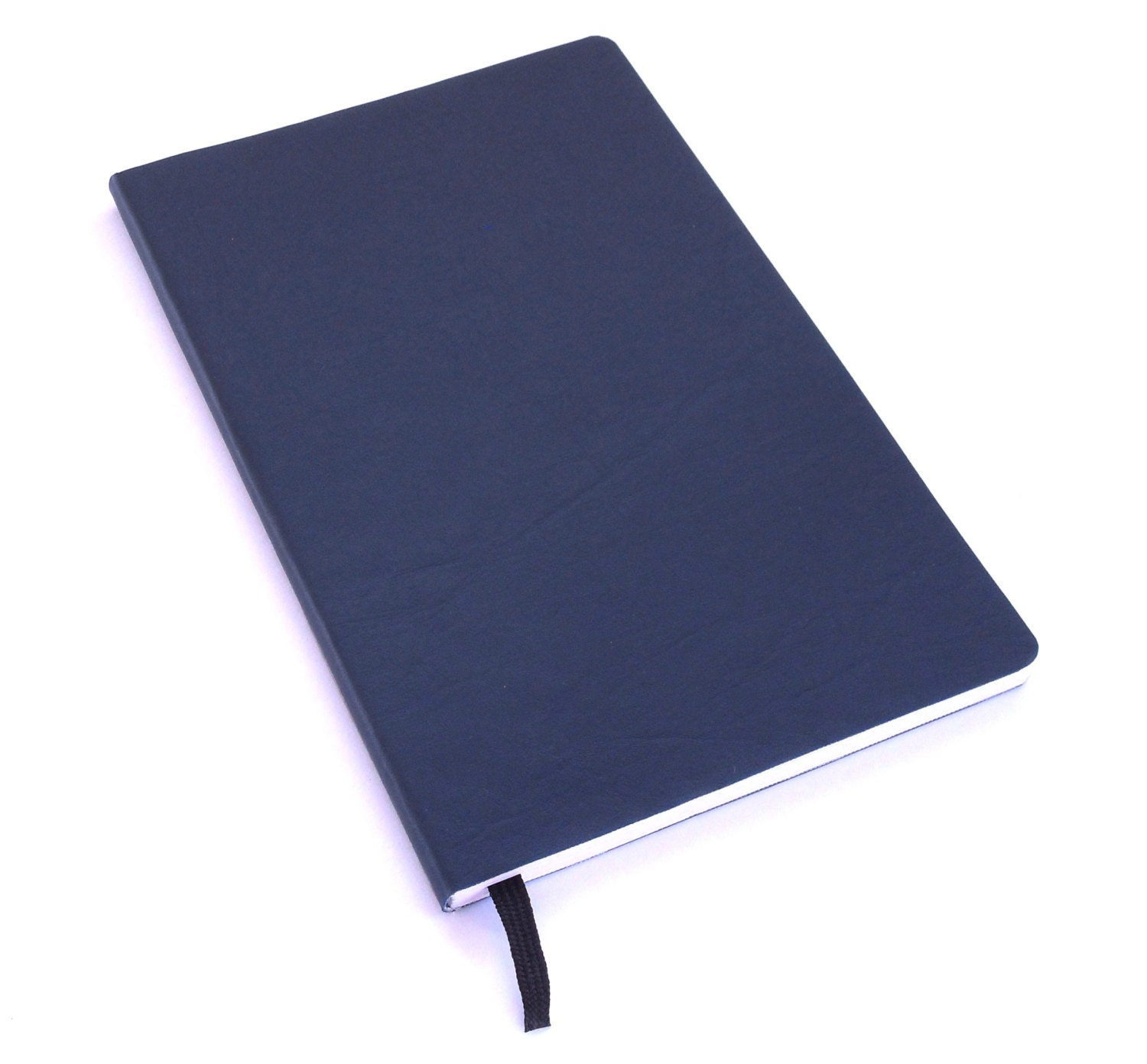 MEDIUM Navy Journal Faux Leather Journal Soft-cover, Handbound Notebook