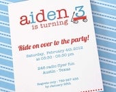 DIY PRINTABLE Invitation Card - Radio Flyer Red Wagon Birthday Party- PS817CA1a1