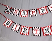 Red Pirate Birthday Party - DIY PRINTABLE Happy Birthday Banner - Instant Download - design by venspaperie - PS831CA1e Il_170x135