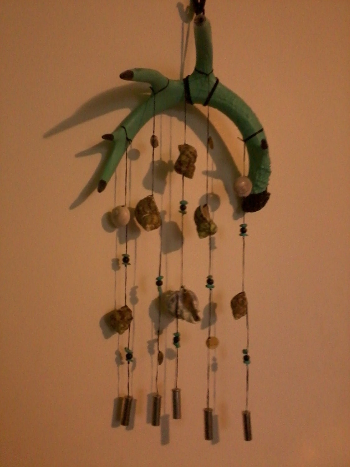 Wind Chime - Deer Antler - Turquoise- Buffalo Horn- Glow in the dark- Sea shell