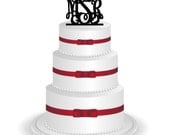 Monogram Cake Topper - Personalized Wedding Cake Topper