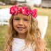 THE AMELIA-Beautiful Hot Pink Flower Girl Crown- Wedding Party-Quinceanera-