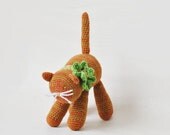 Orange Tabby Cat - Amigurumi Cat Hand Crocheted Toy - Orange Cat Wool Toy - Perfect Gift for Cat Lover