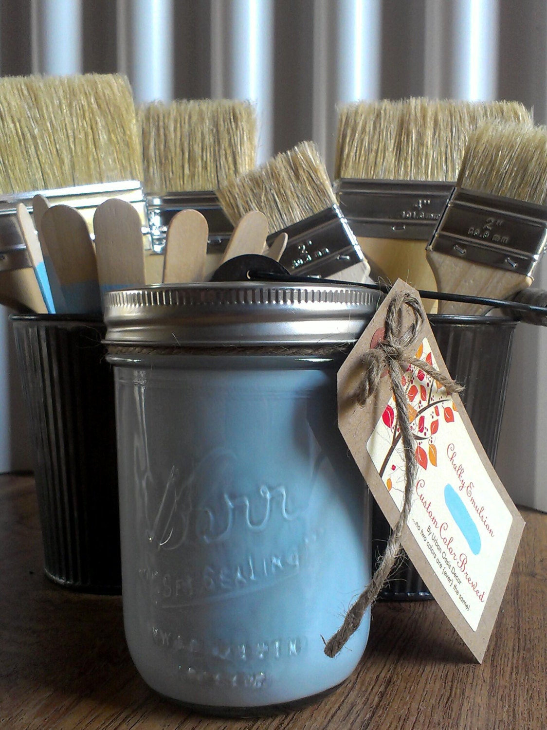 Home Brewed, Robin Egg Blue Chalk Finish by UrbanOasisDecor - Handmade in the USA