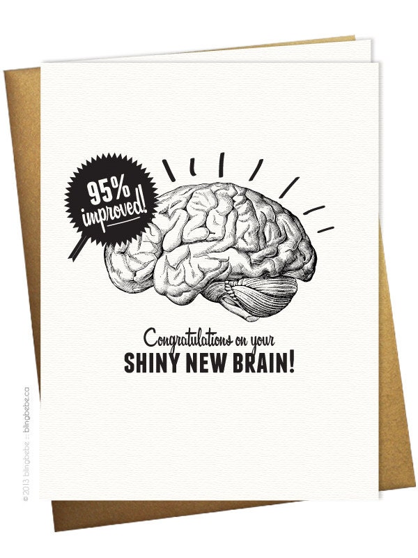 Shiny New Brain - Congratulations - Graduation Card