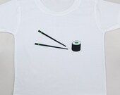 SALE - sushi - white - toddler tee -SALE