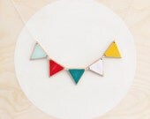 Classic Summer - Large Wooden Bunting Necklace
