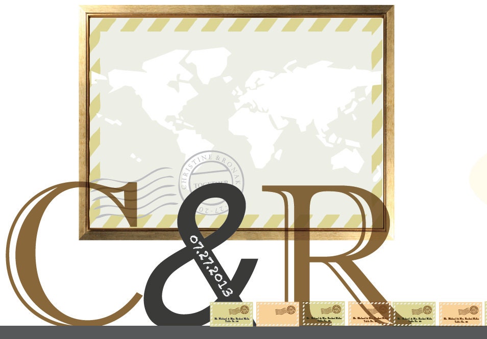 Couples Initials // Engagement Gift // Sustainable Wedding Decor