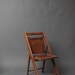 Vintage Wooden Side Chair -Solid Antique Fold Out Wood Chair