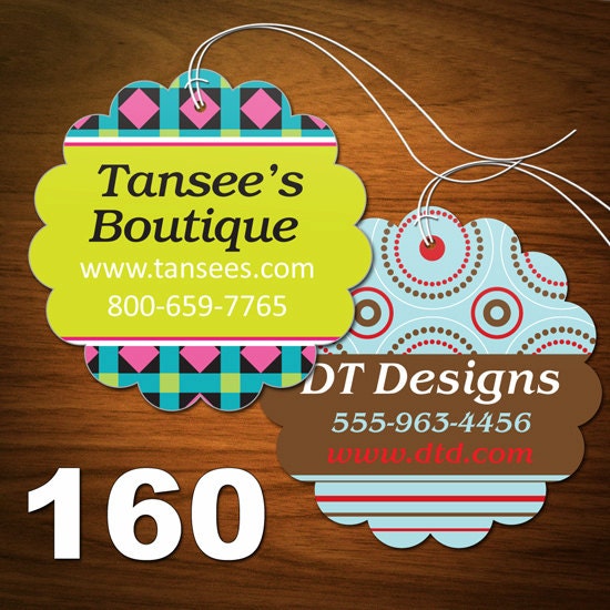 Custom Scallop Hang Tags (160)