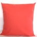 Lumbar Pillow Cover - 12x16 inch Coral Solid Travel Pillow Case Cushion Cover - Solid Coral, More Sizes Available