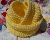 Light Yellow Crochet Round Nesting Baskets