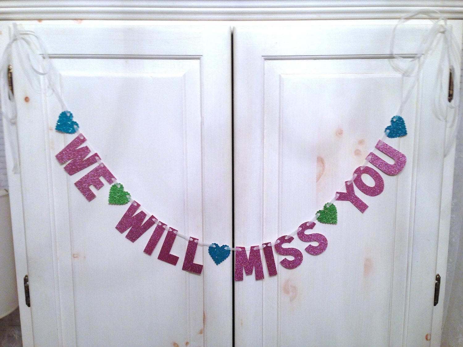We Will Miss You Banner -- Going Away Party Banner / Photo Prop / Decoration