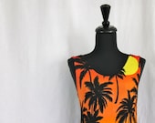 vintage 80's sunset slip dress