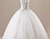 Carlotta /wedding gown/bridal dress/bride/custom made/plus size/prom dress/13053