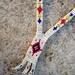 Vintage Native American Necklace Beaded Cherokee Necklace Jewelry with Fringed Accents Boho Musical Festival Glass Beads White Long 20"